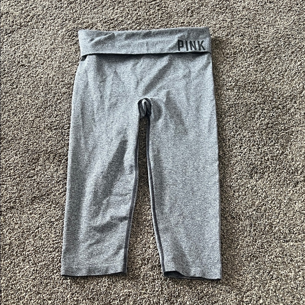 PINK Victoria's Secret  Heather Gray Leggings cropped